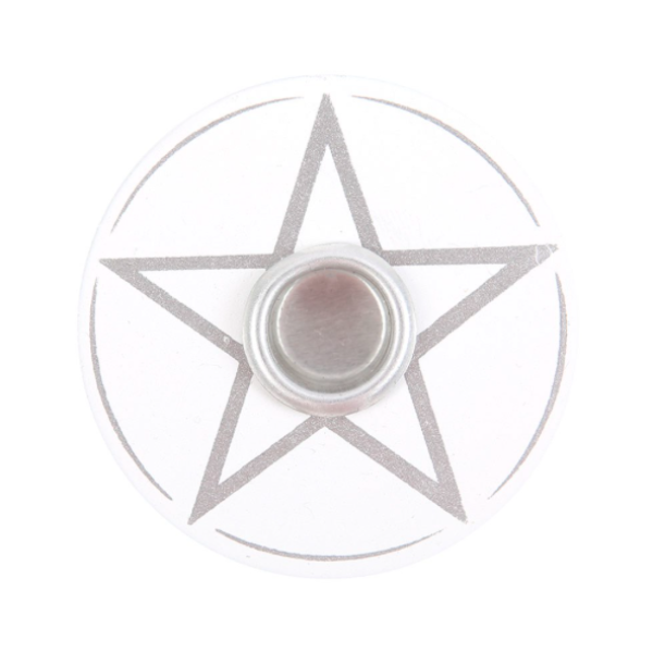 Candle Holder White Pentagram